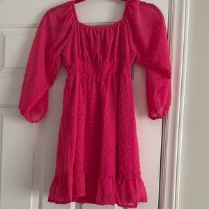 Grace Karin Bright Pink Kids Dress